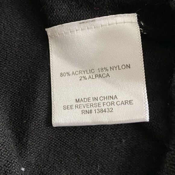 ModCloth Fervour Sweater Turtle Black Alpaca Blend 1X Plus - Picture 4 of 5